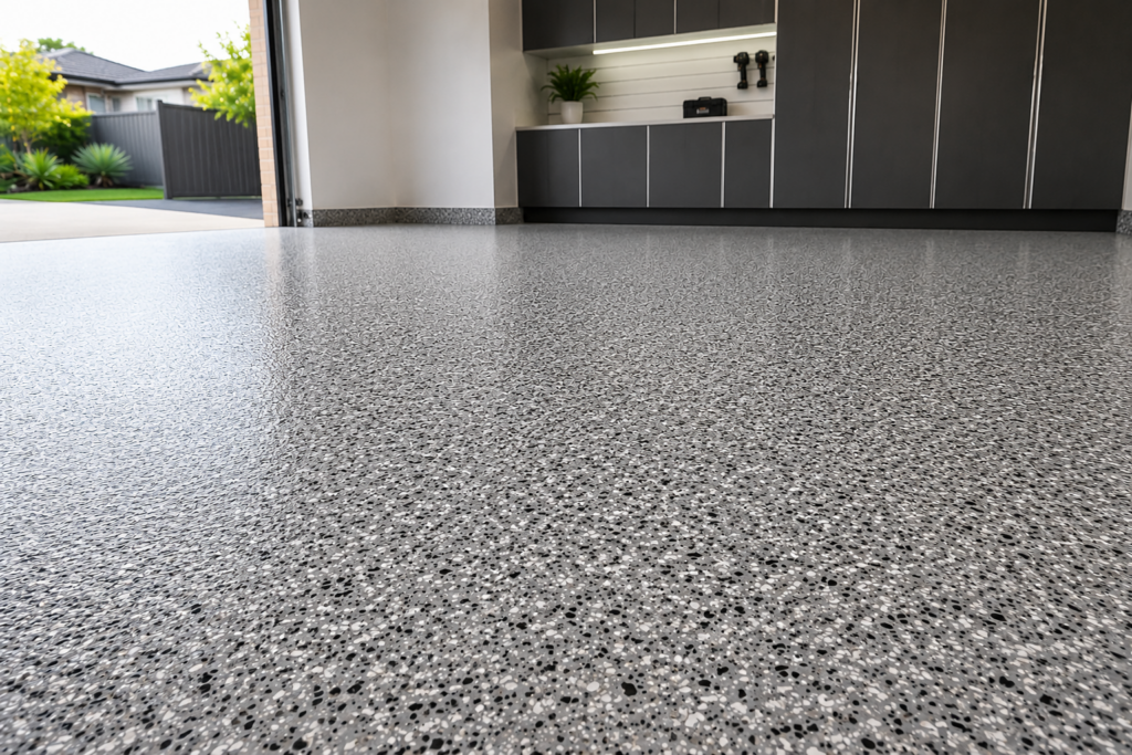 Epoxy Flake Flooring in North Perth Home